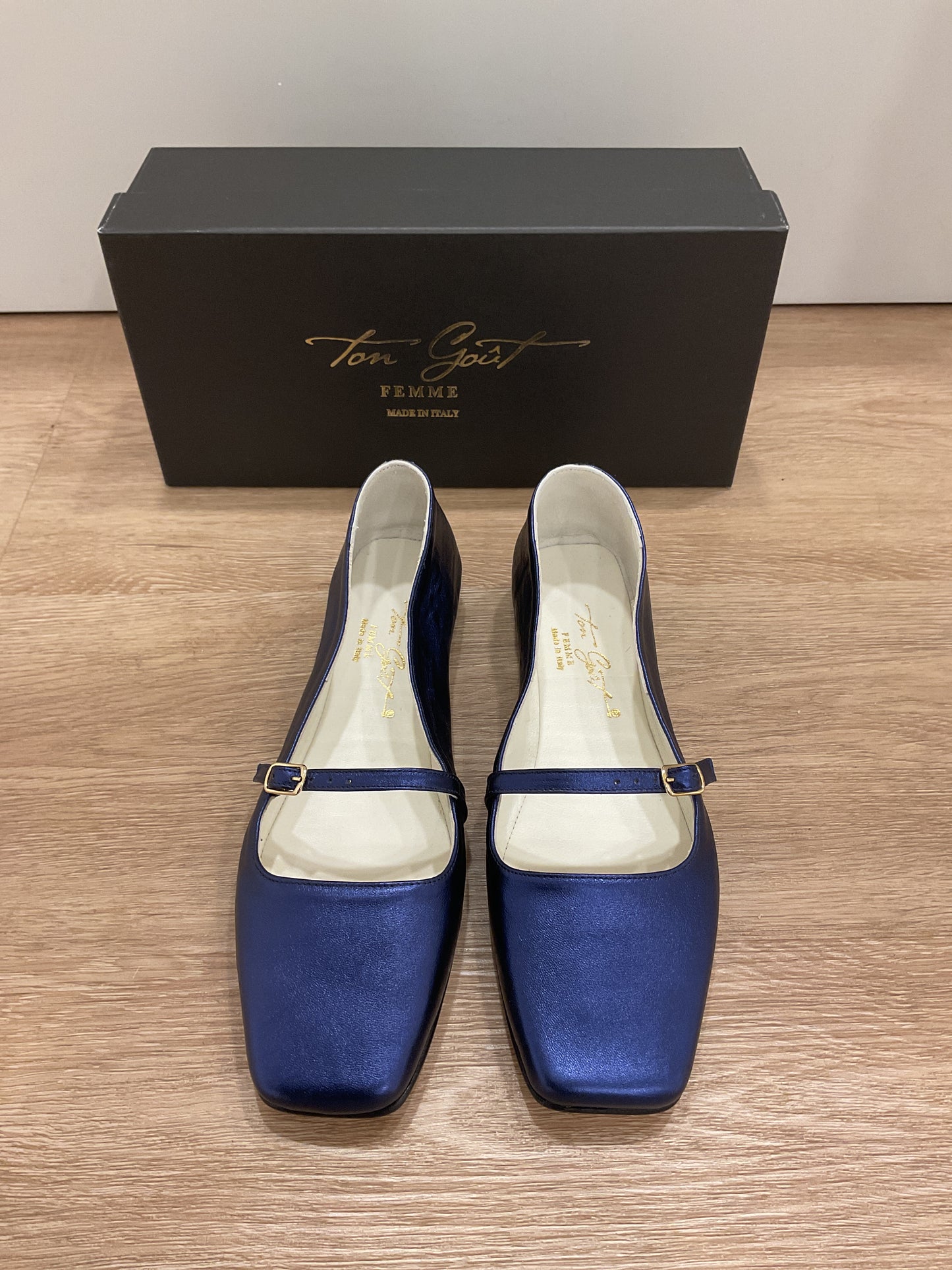 Ton Goût Femme - Ballerina Lea Laminato Blu