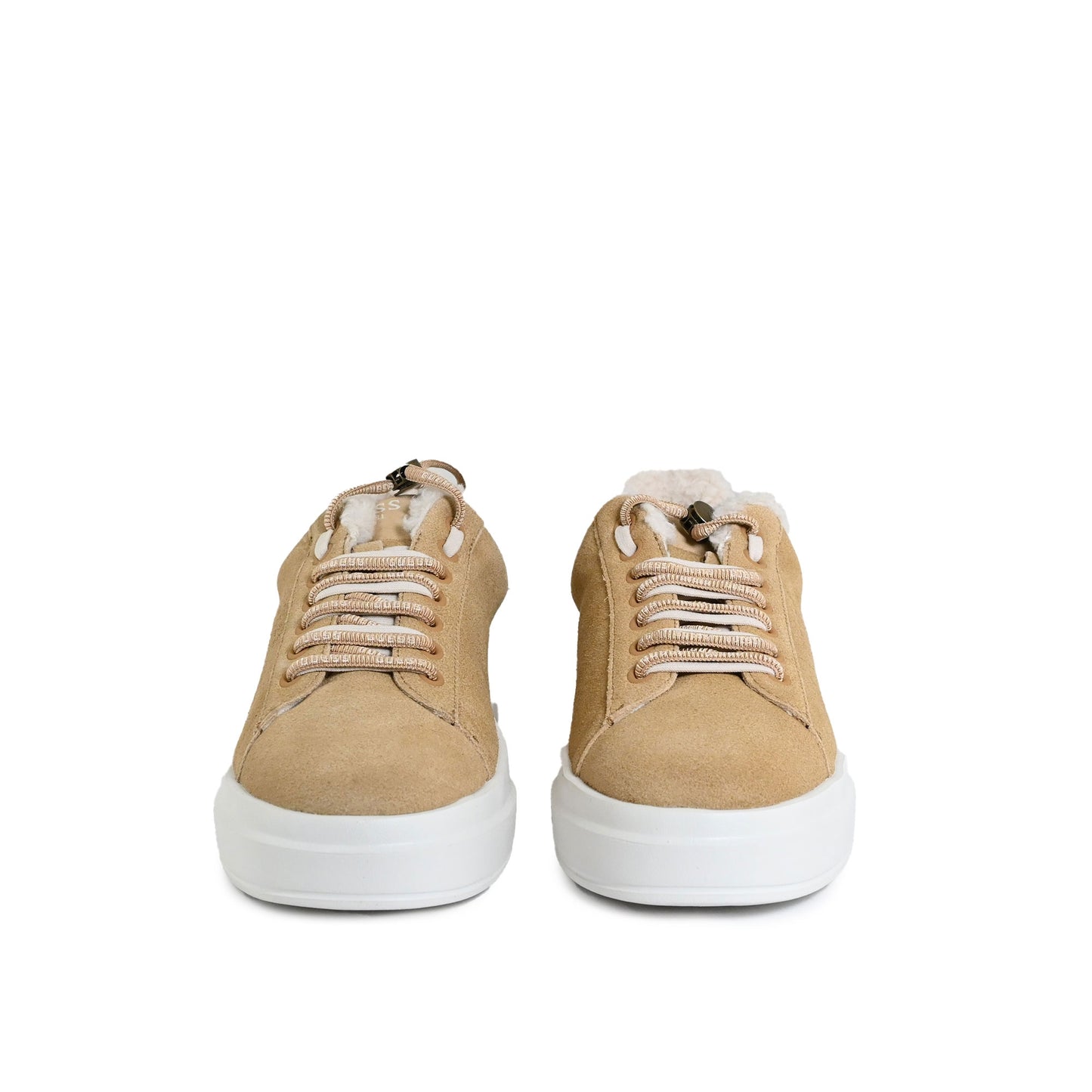 Guess- sneakers Elbina interno pelliccia sintetica col. Cognac