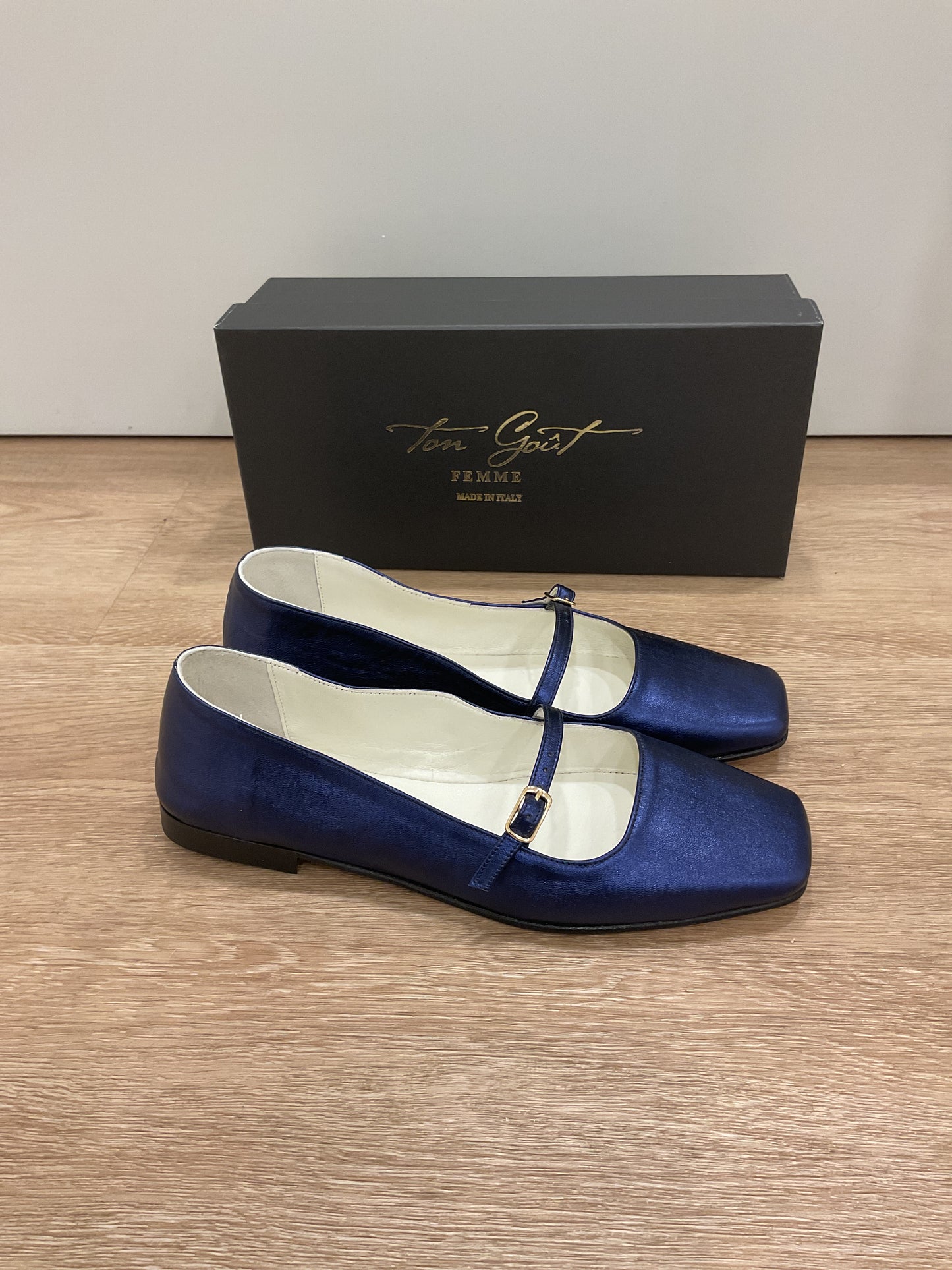 Ton Goût Femme - Ballerina Lea Laminato Blu