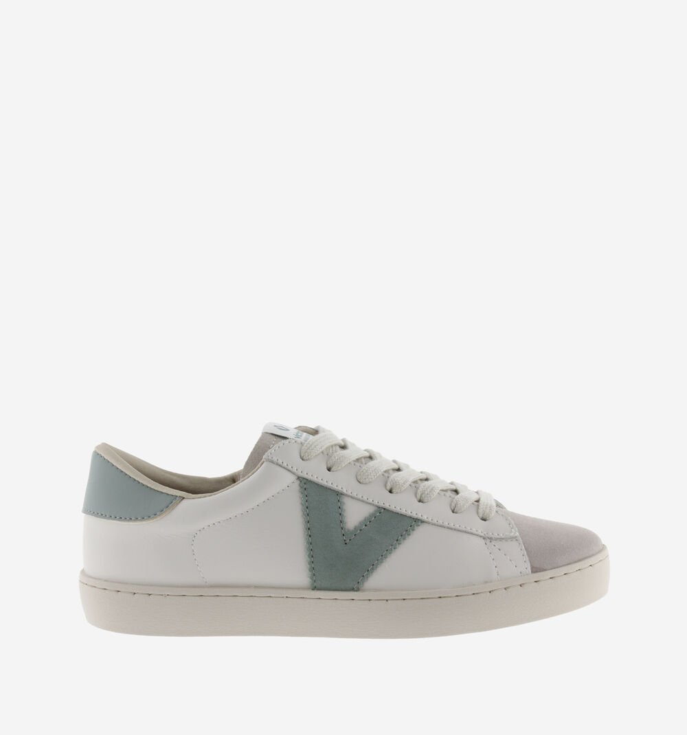 Victoria - Sneaker in pelle col. Jade