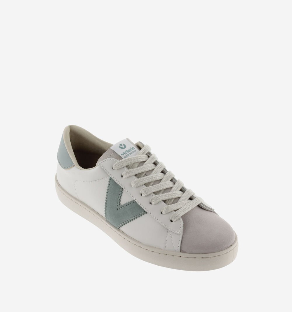 Victoria - Sneaker in pelle col. Jade
