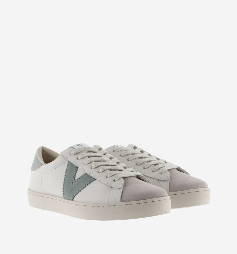 Victoria - Sneaker in pelle col. Jade