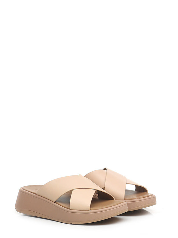 FitFlop - FW5C13 Sandalo ciabatta in pelle col. Nude