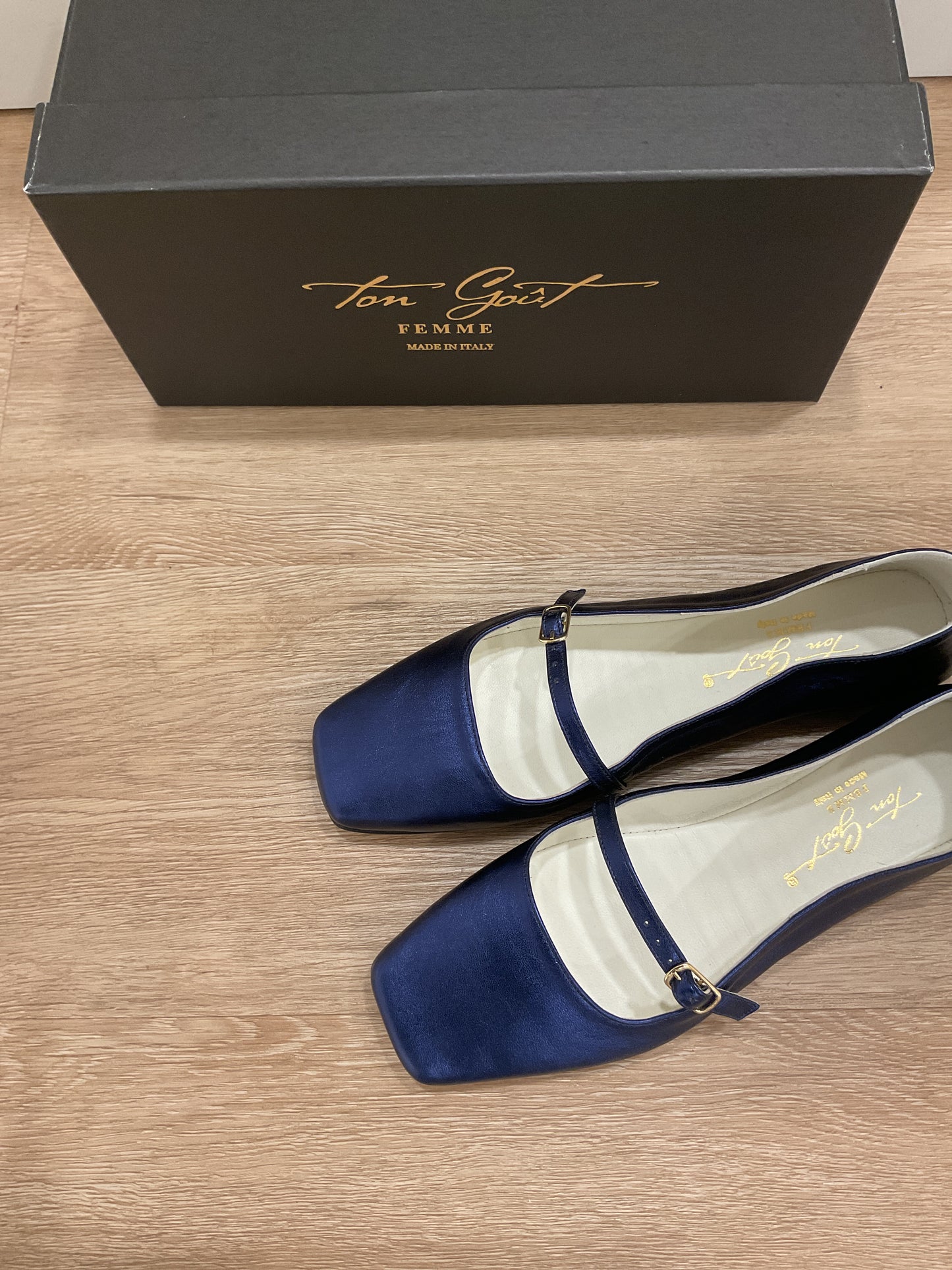Ton Goût Femme - Ballerina Lea Laminato Blu