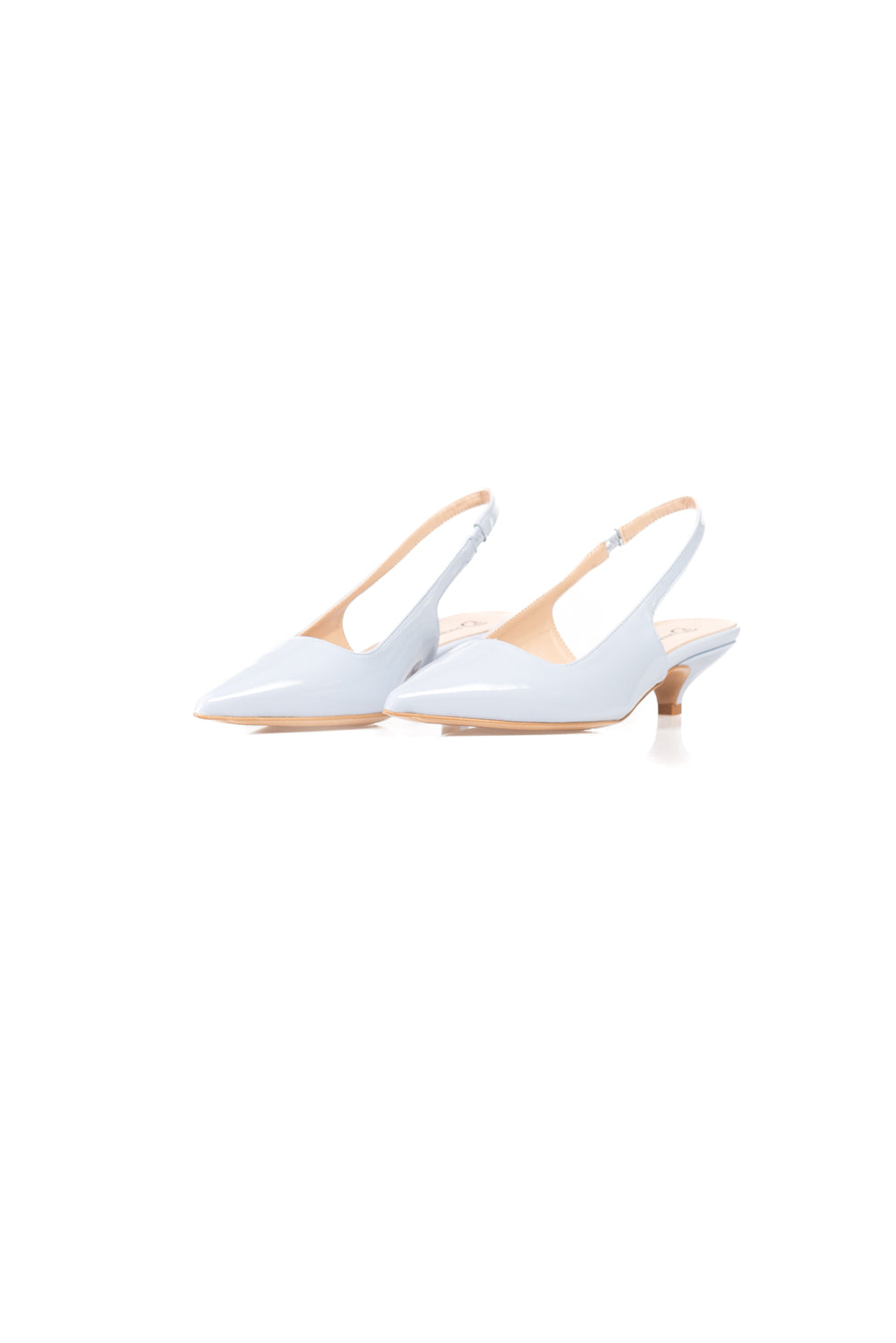 Divine Follie - slingback tacco basso col. Cielo
