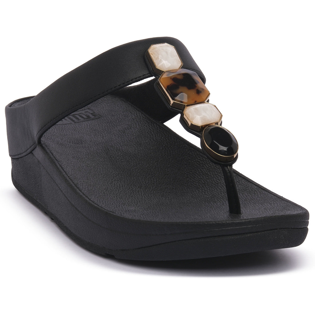 FitFlop  - Infradito in pelle con pietre IU9 - 090