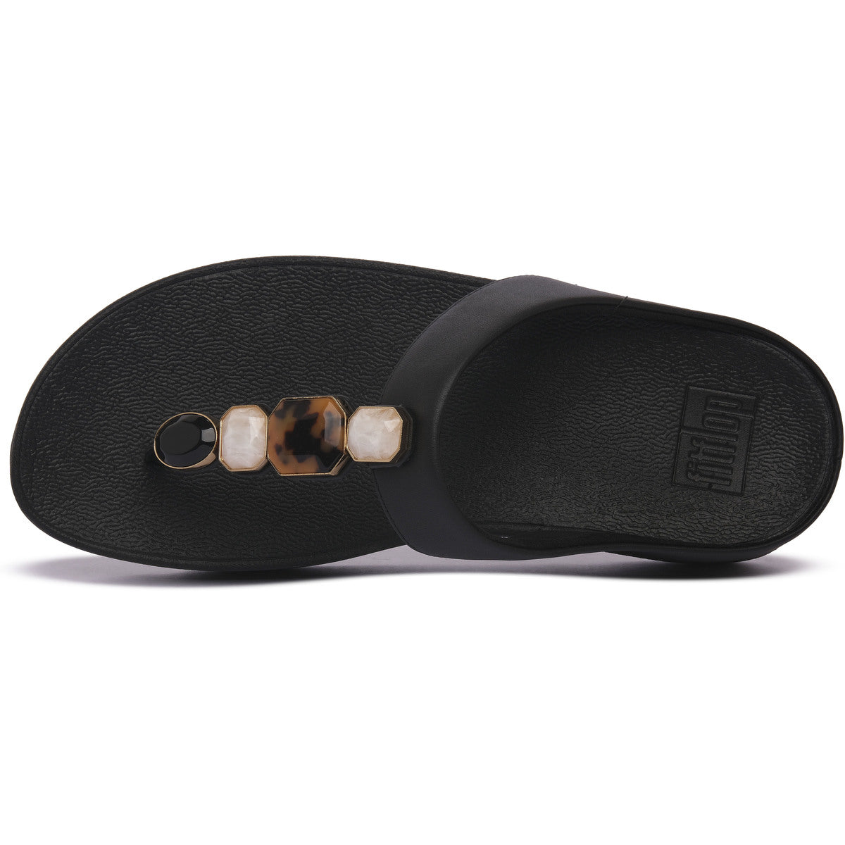FitFlop  - Infradito in pelle con pietre IU9 - 090