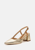 Guess - Sling back pelle laminata - Gold