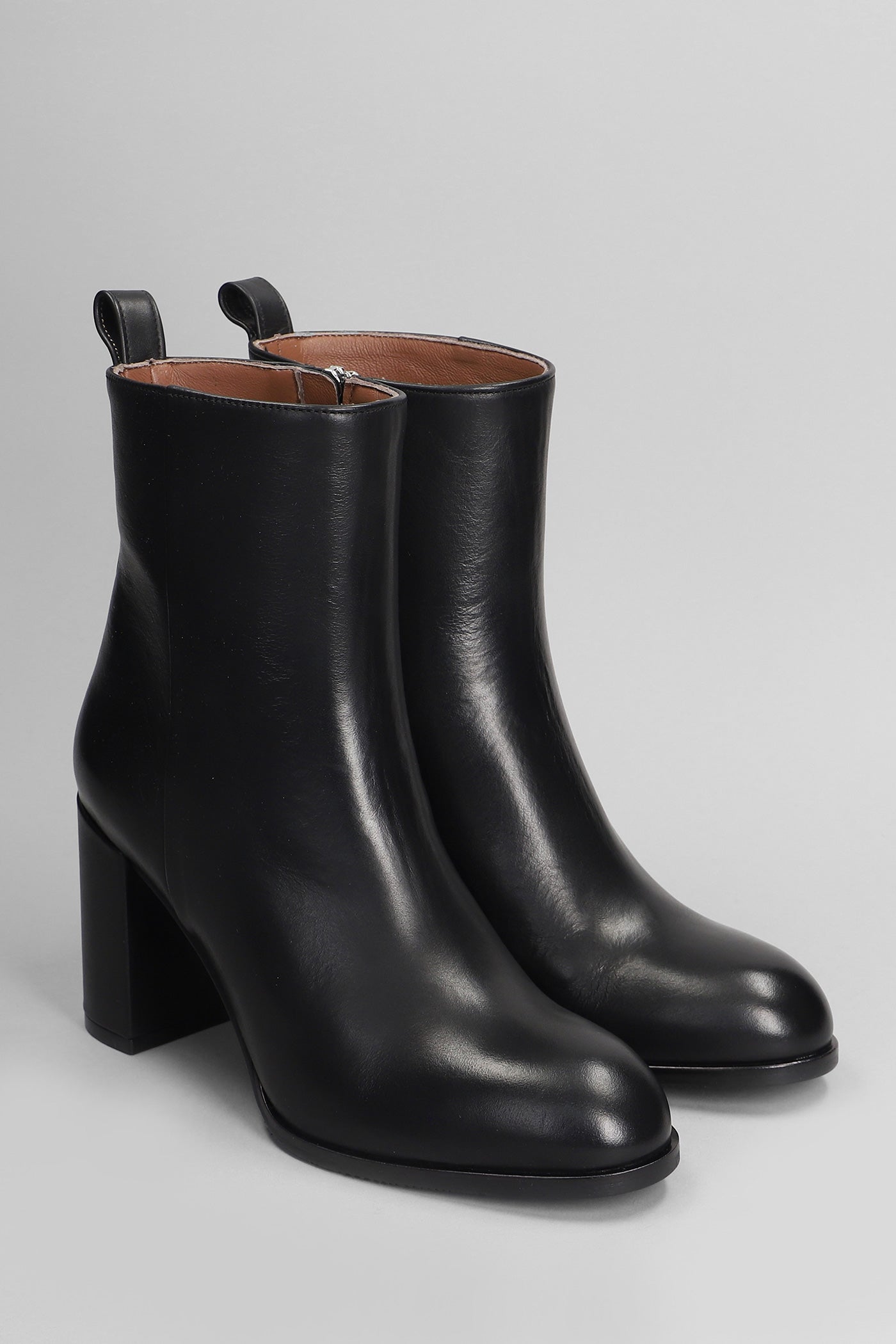 Evaluna 8607 Tronchetto in pelle col. Nero