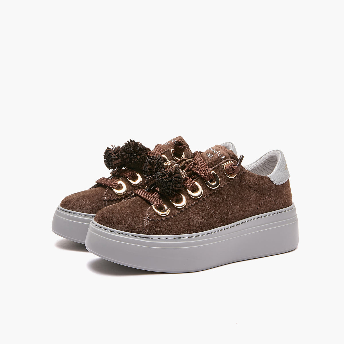 Emanuélle Vee - sneaker camoscio Testa moro charms 462-100-12-P011