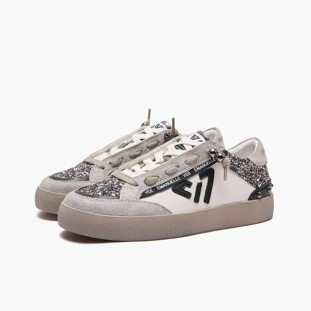 Emanuélle Vee - Sneaker Olivia 462P -104-13-P011CB Glitter argento