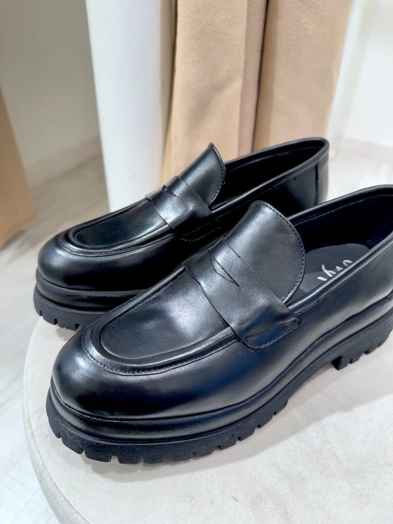 Ovyé - Mocassino Sauvage vera pelle - fondo alto