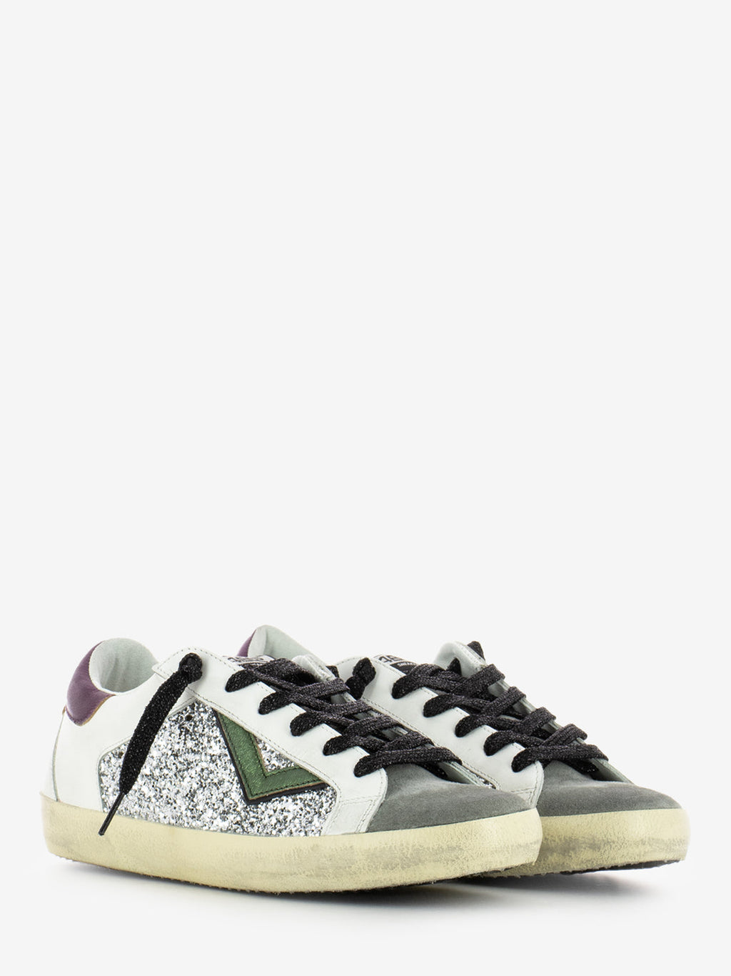4B12 - Sneaker in pelle Suprime - D328 Silver/Purple