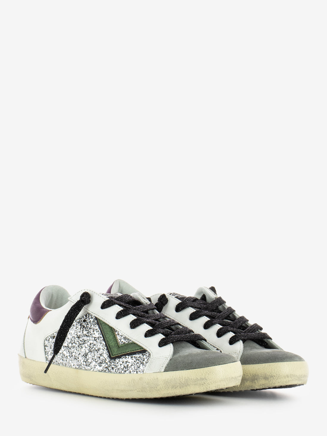 4B12 - Sneaker in pelle Suprime - D328 Silver/Purple
