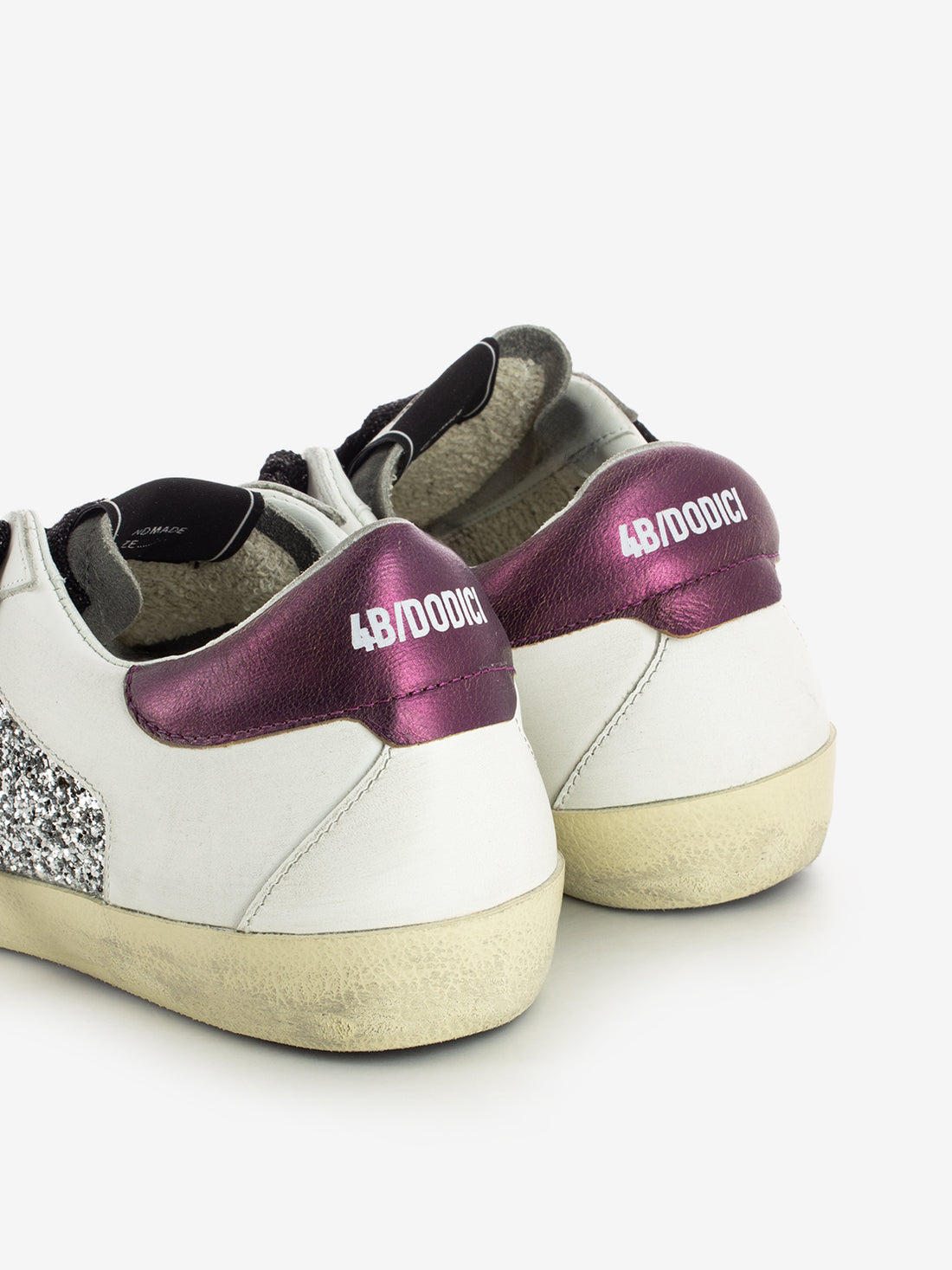 4B12 - Sneaker in pelle Suprime - D328 Silver/Purple