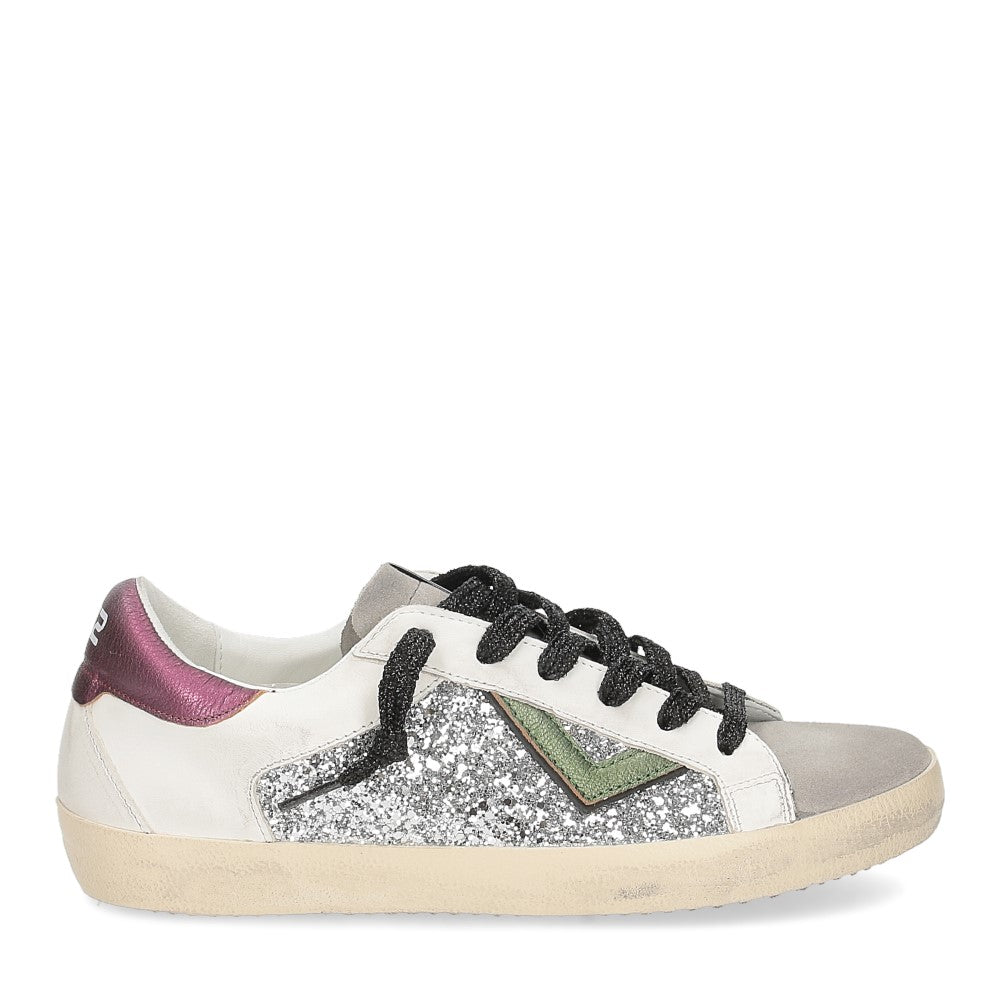 4B12 - Sneaker in pelle Suprime - D328 Silver/Purple