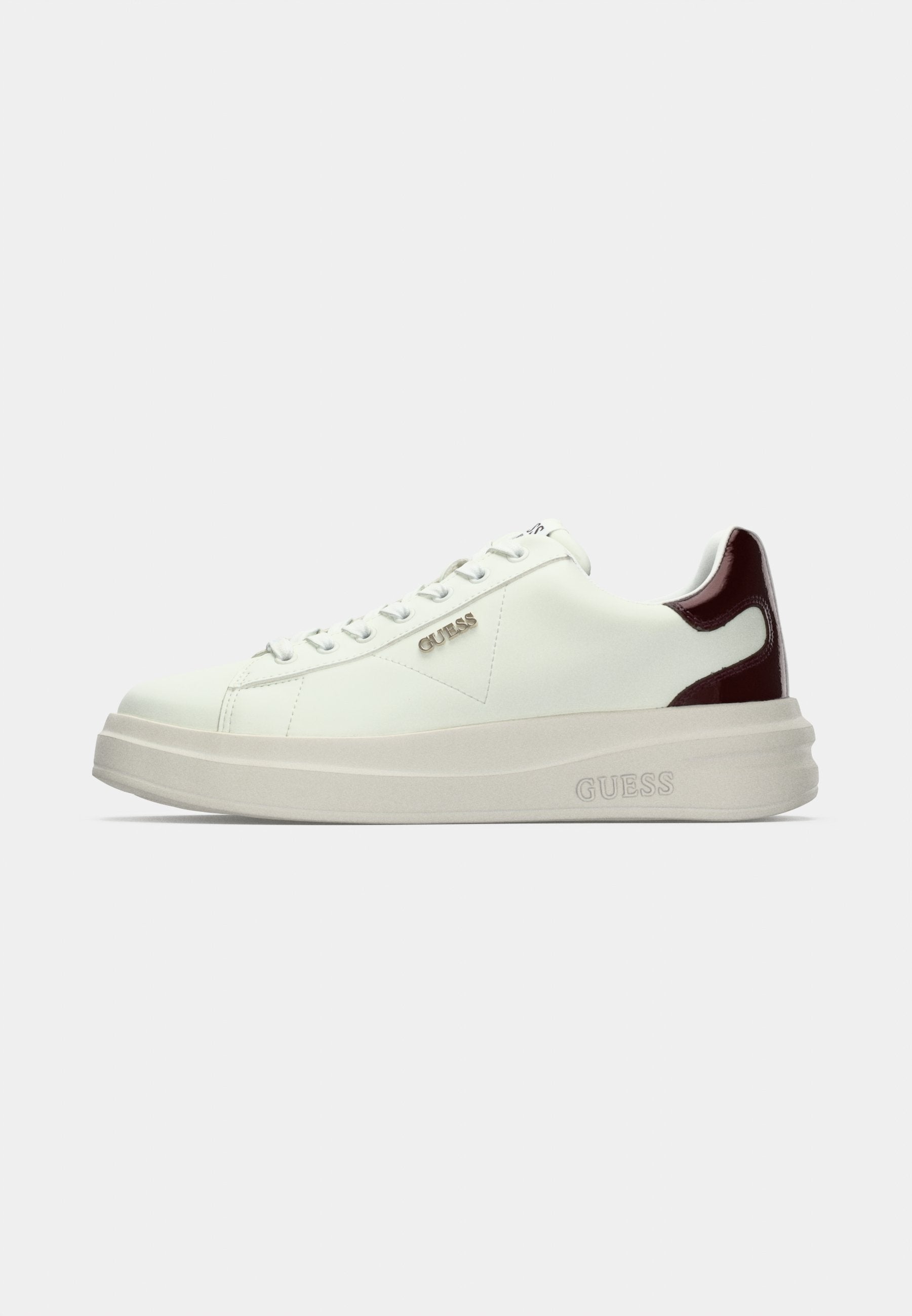 Guess - Sneaker Elbina in pelle con retro col. Wine