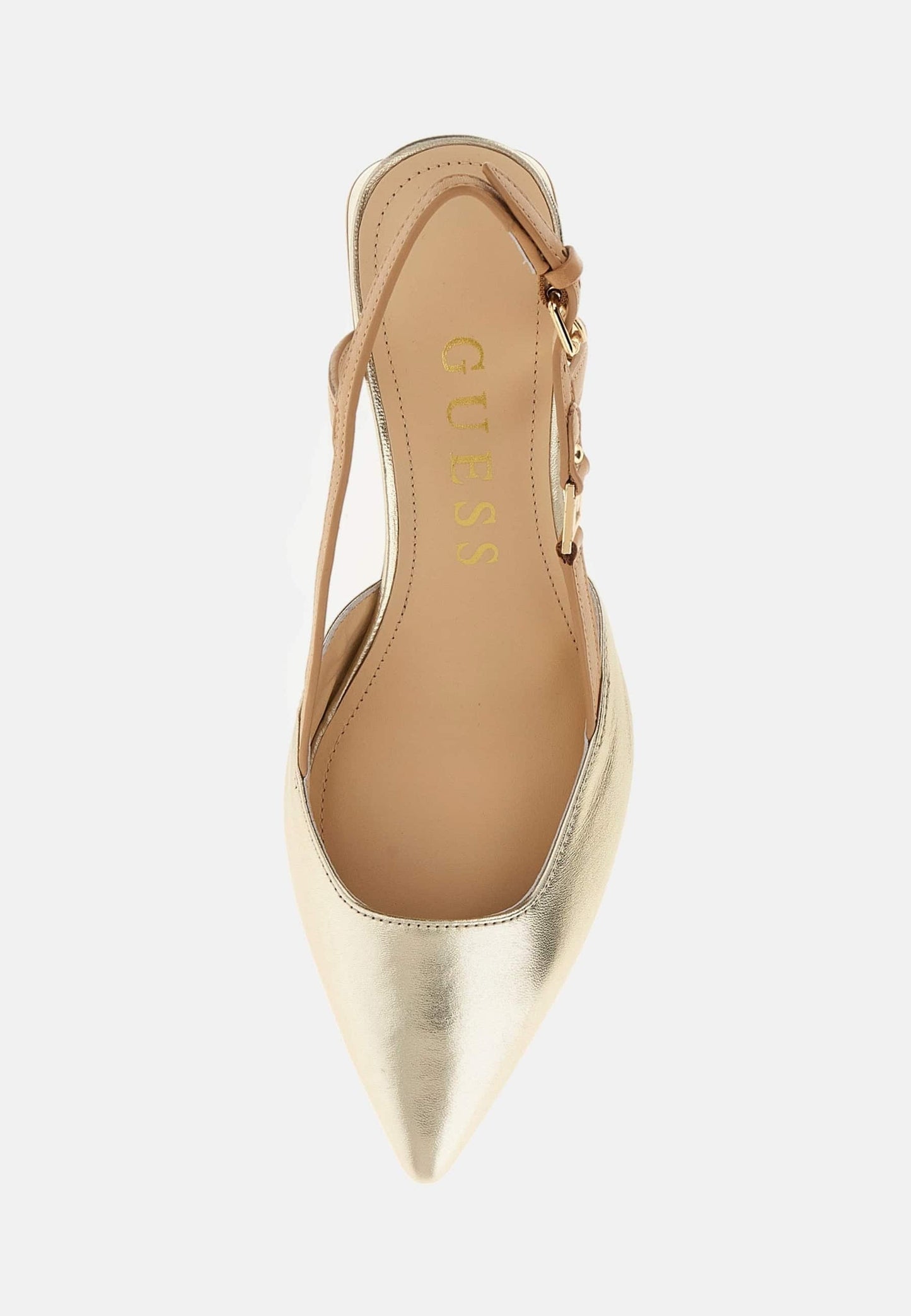 Guess - Sling back pelle laminata - Gold