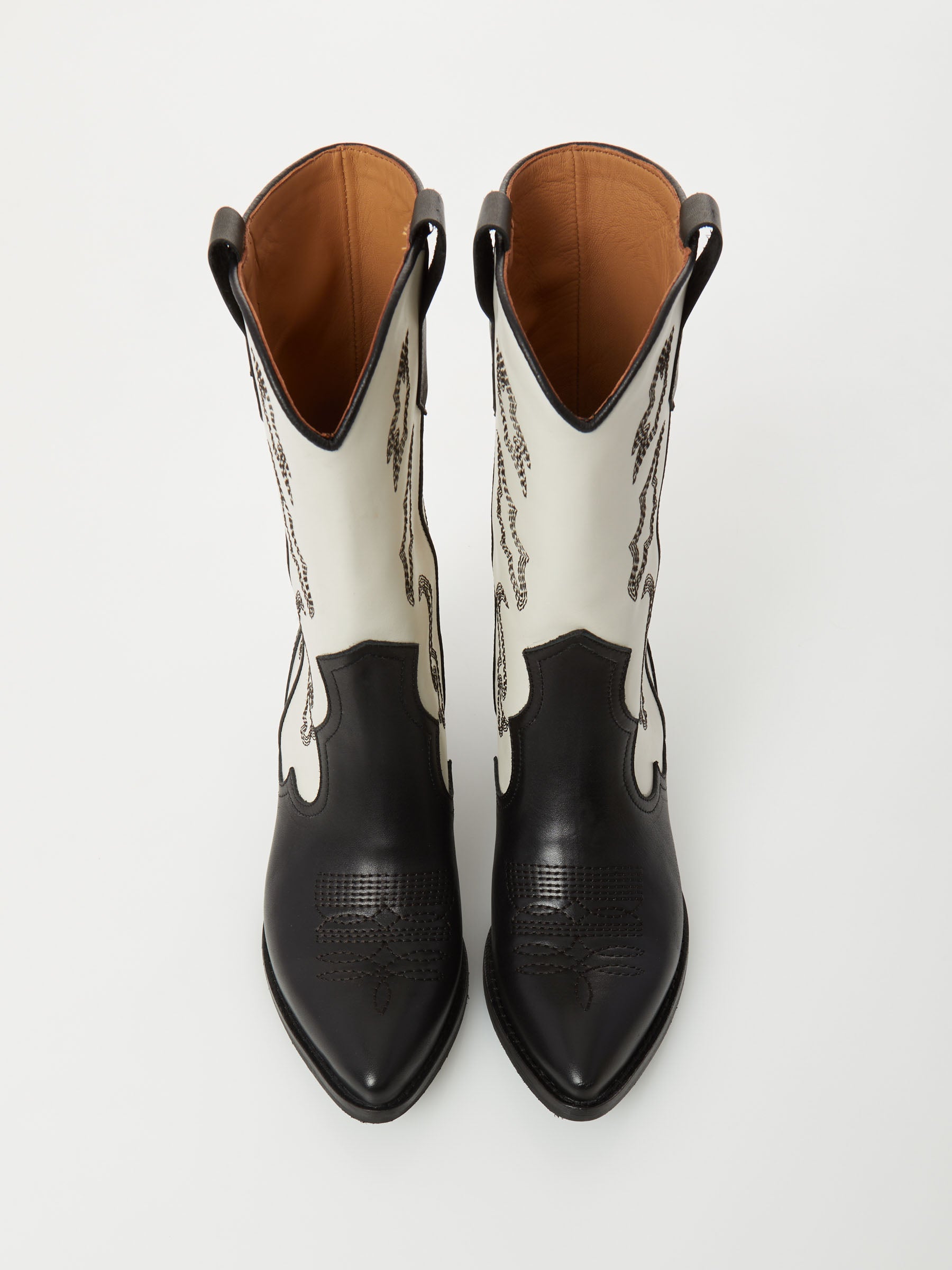 Ovyé stivale Texano Bianco-Nero