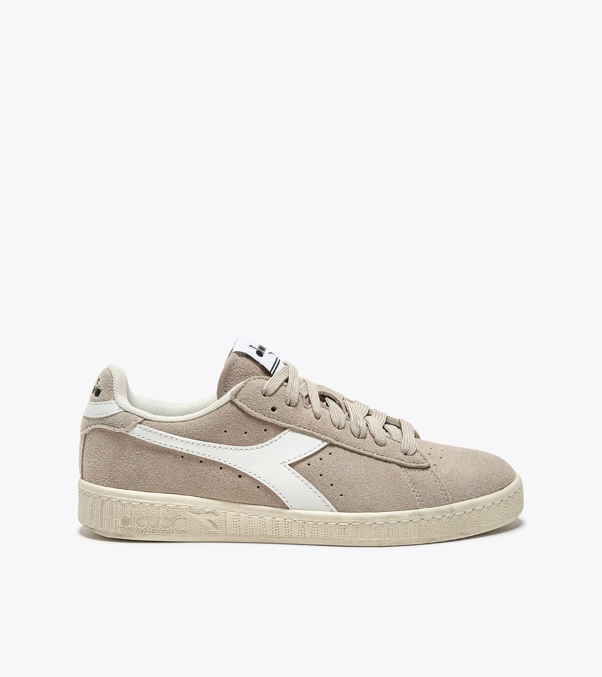 DIADORA GAME L LOW SUEDE WAXED SILVER GRAY
