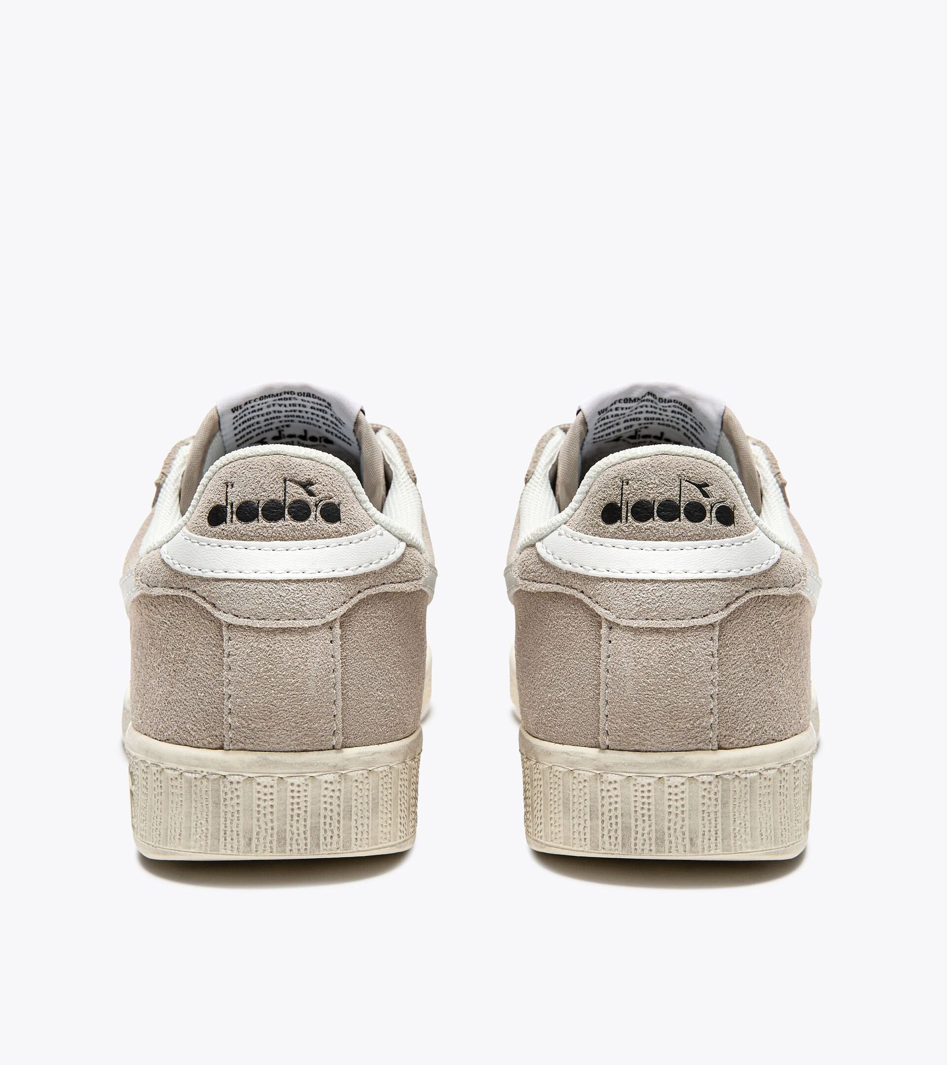 DIADORA GAME L LOW SUEDE WAXED SILVER GRAY