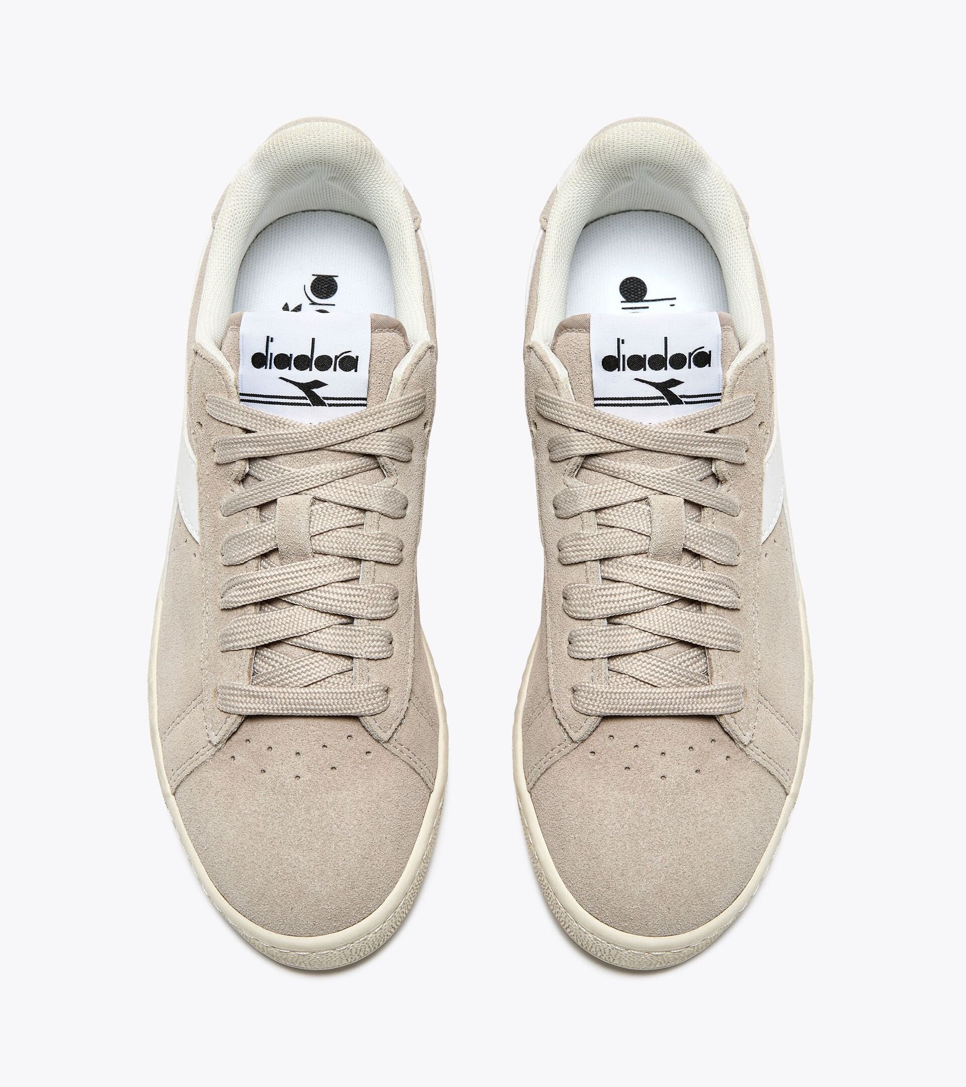 DIADORA GAME L LOW SUEDE WAXED SILVER GRAY