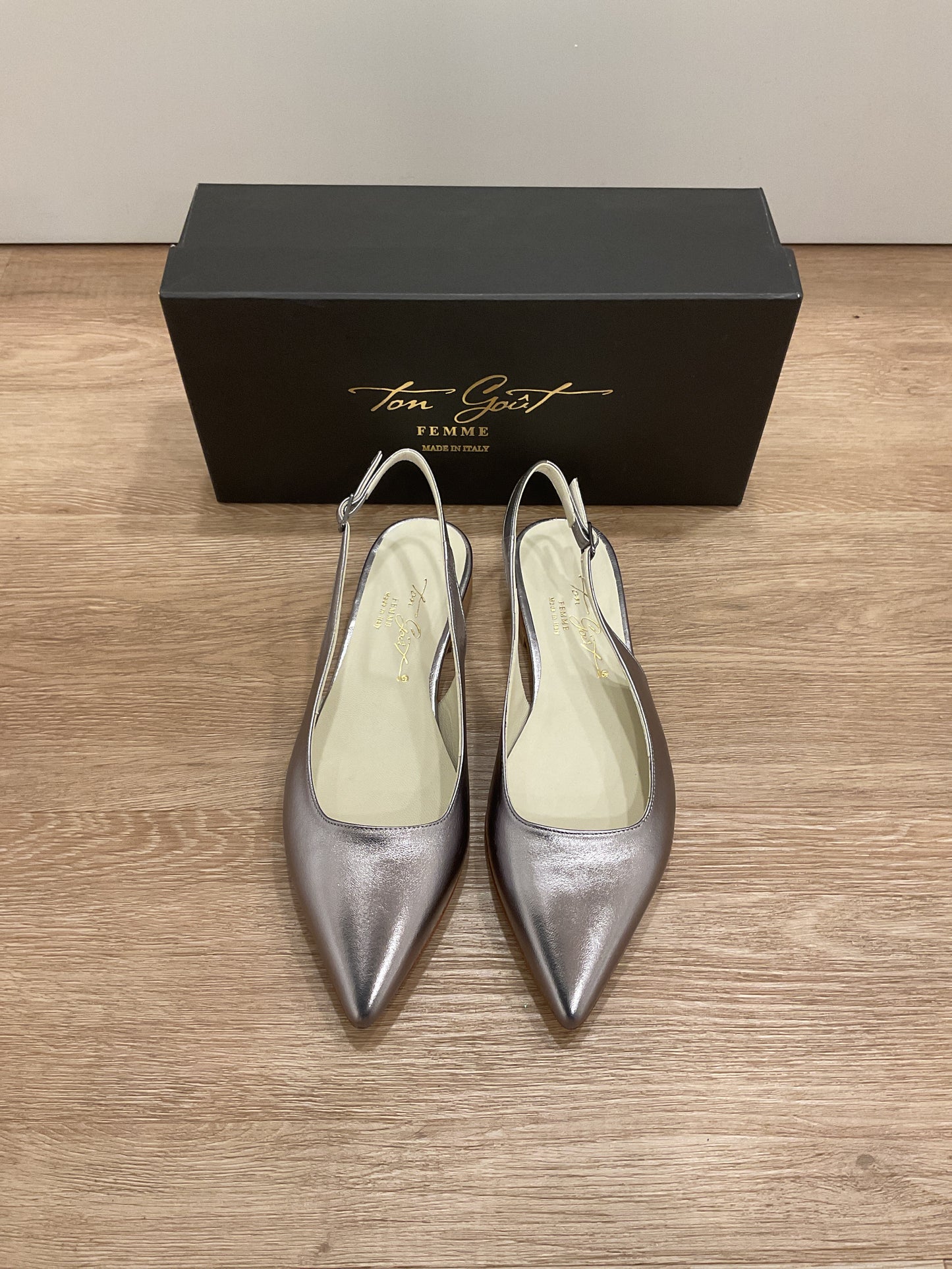 Ton Goût Femme - Slingback laminato acciaio