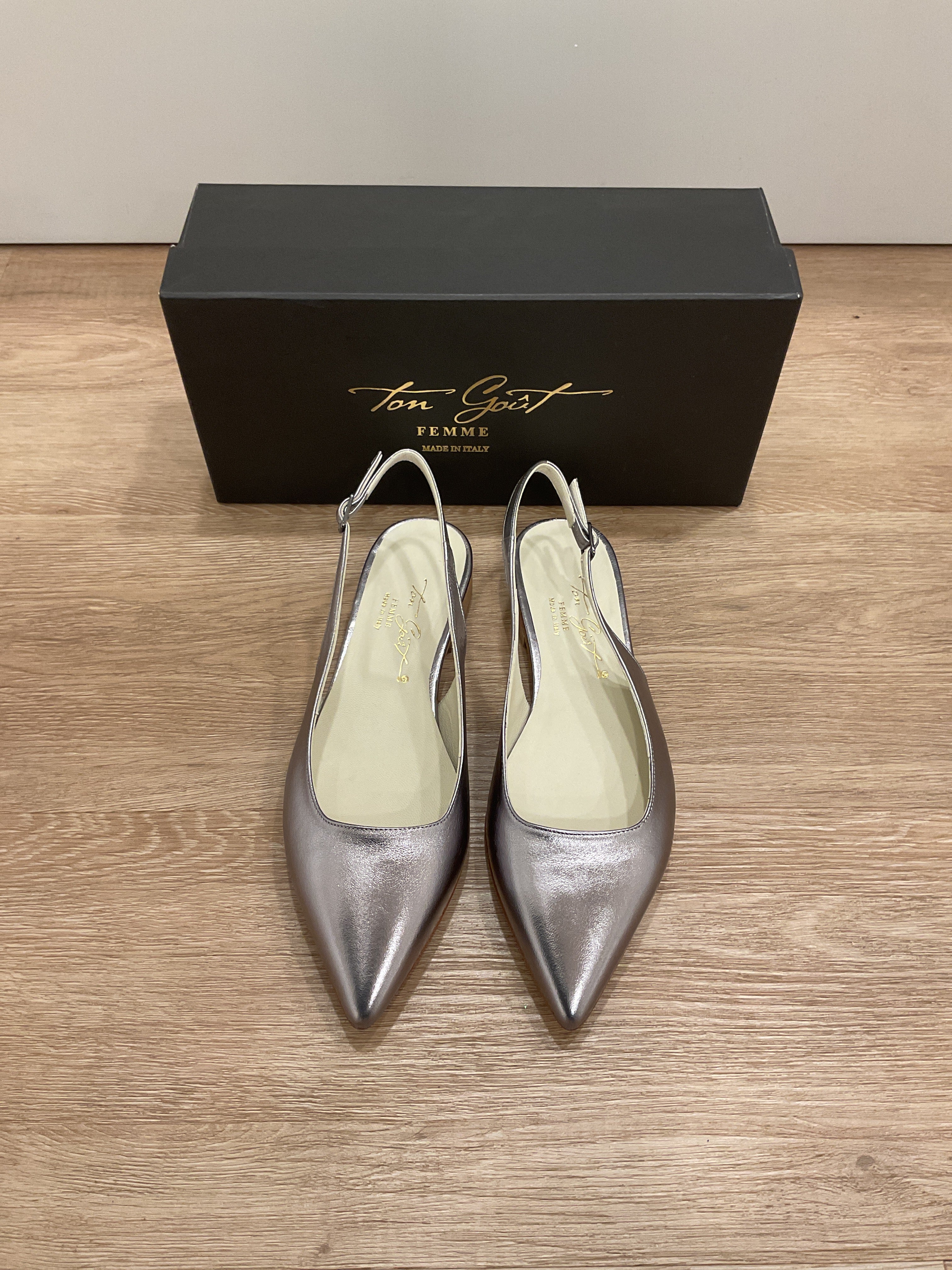 Ton Goût Femme - Slingback laminato acciaio
