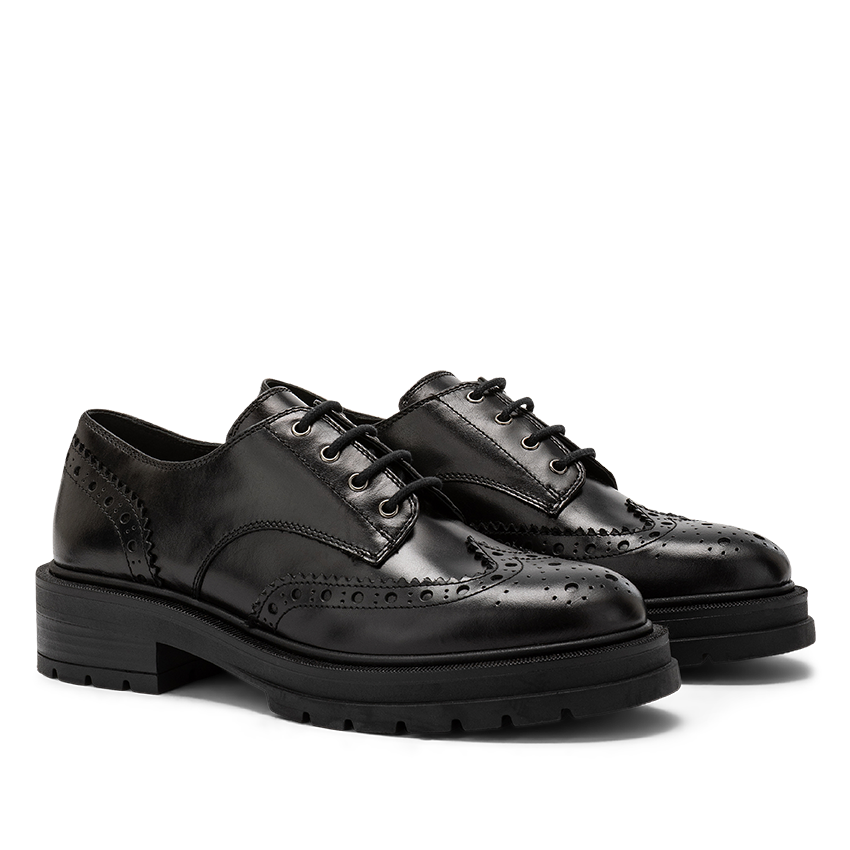 Carmens - Patty Derby in pelle A56117 - col. Nero