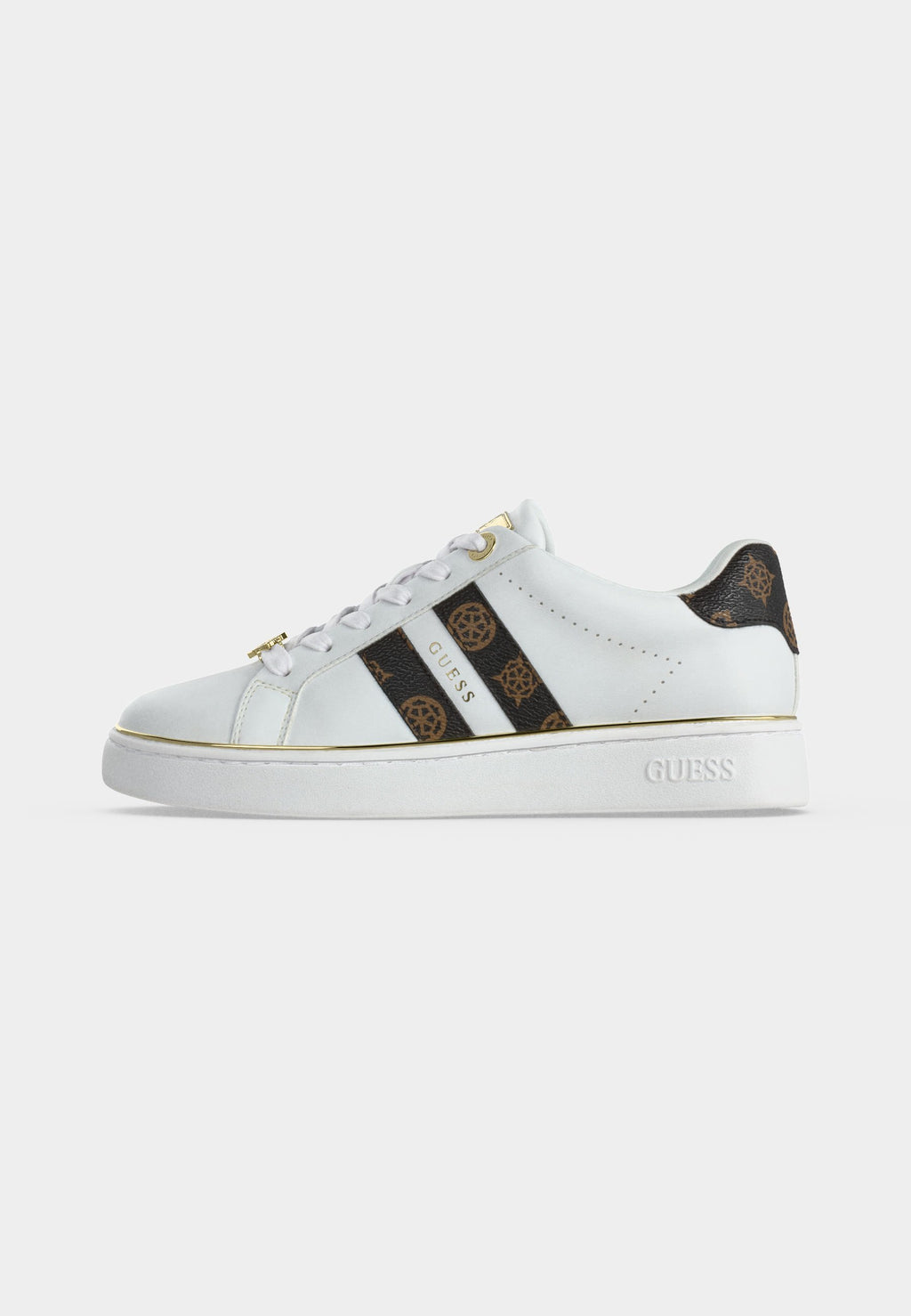 Guess - BARLIE - Sneakers white/brown