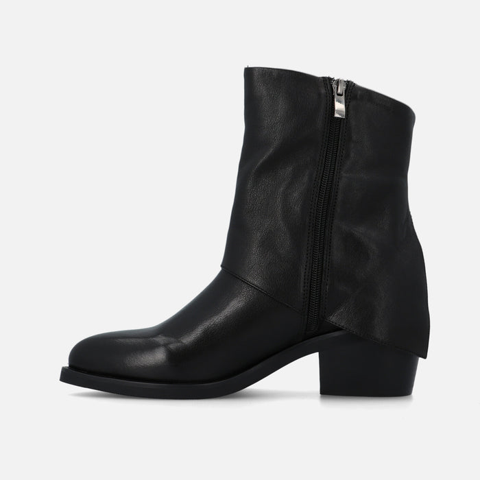 Bruno Premi - Lederstiefel mit Stulpe col. Schwarz