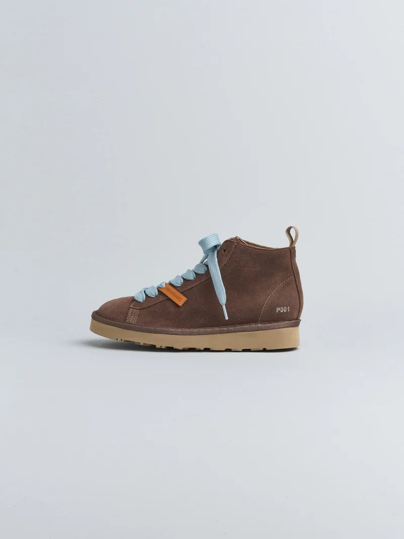 Panchic - Ankle Boot Suede col. Brown/Azure