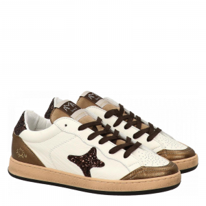 Ama Brand - Sneaker in pelle 4373 Sun col. White/Brown
