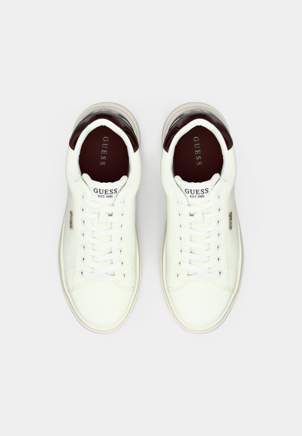Guess - Sneaker Elbina in pelle con retro col. Wine