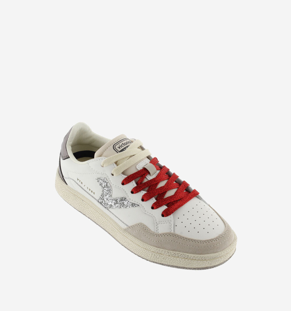 Victoria Sneaker - cod. 8806103 Bianco/argento