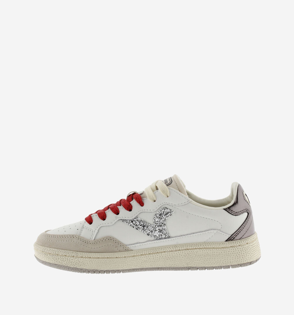 Victoria Sneaker - cod. 8806103 Bianco/argento