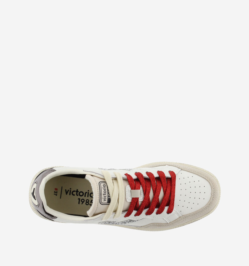 Victoria Sneaker - cod. 8806103 Bianco/argento