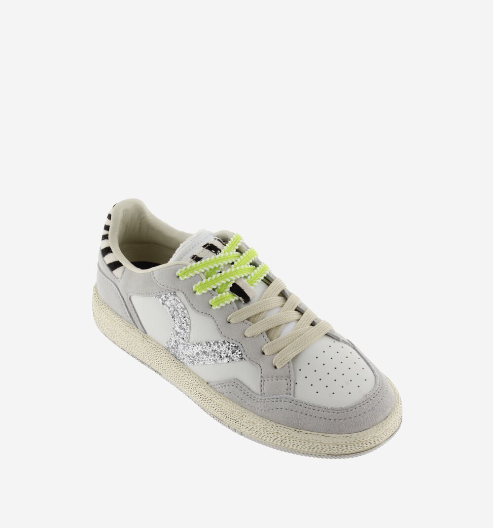 Victoria - Sneaker in pelle Grigio/Argento 8806117