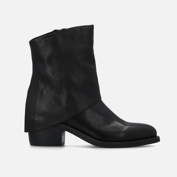 Bruno Premi - Lederstiefel mit Stulpe col. Schwarz