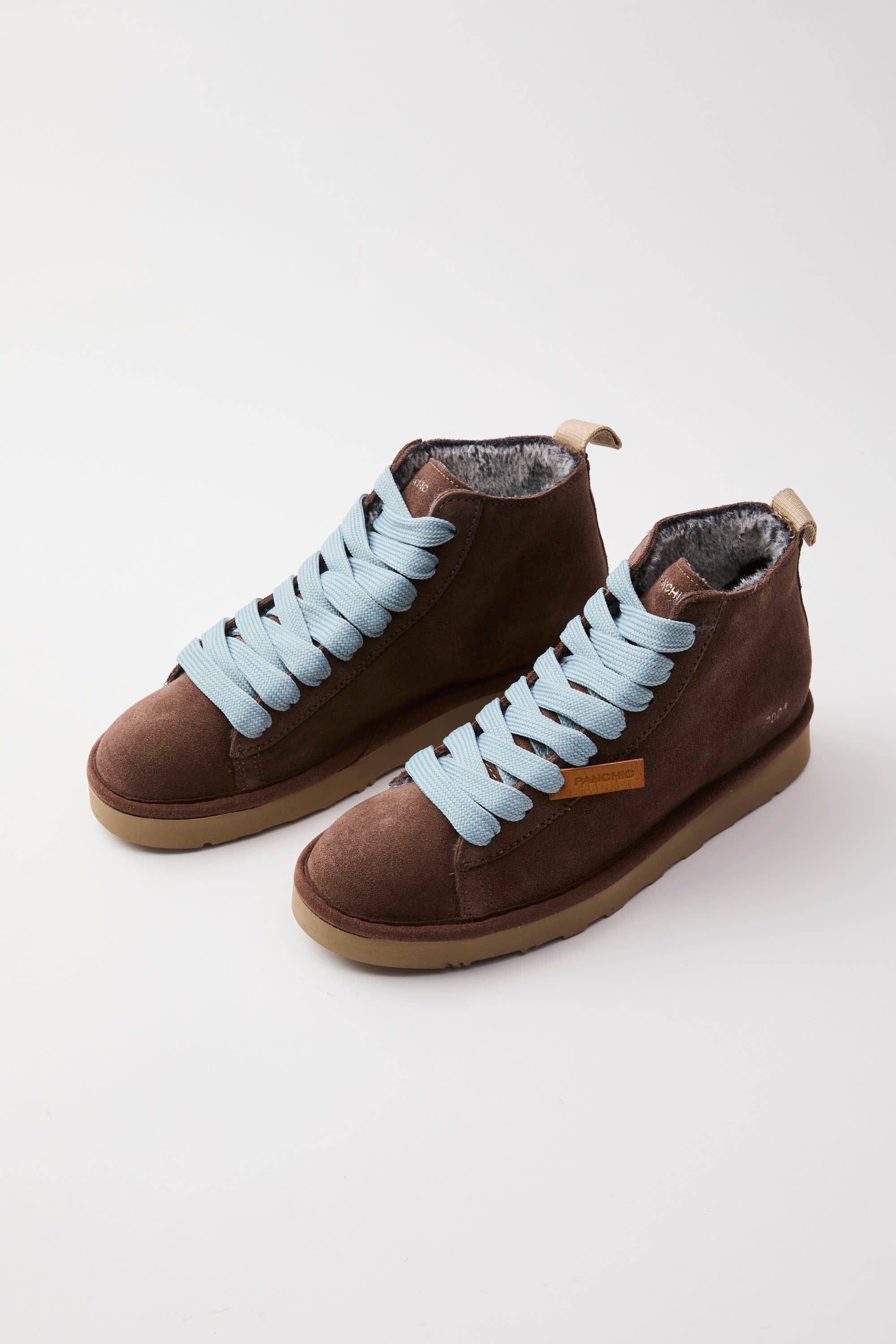Panchic - Ankle Boot Suede col. Brown/Azure