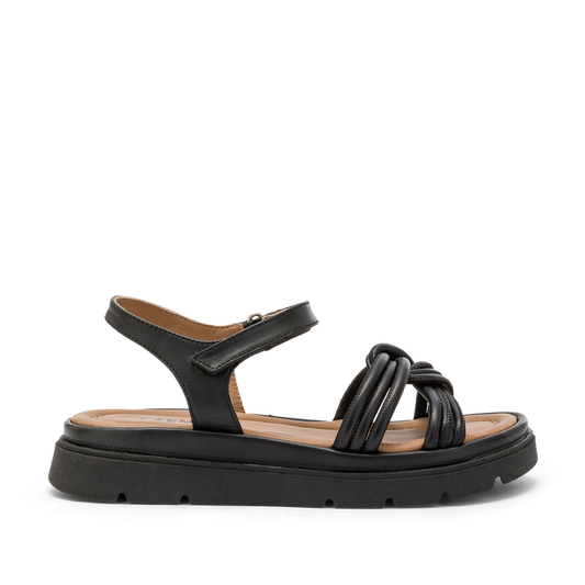 Carmens - Sandalo AA55305 - tomaia con intreccio- col. Nero