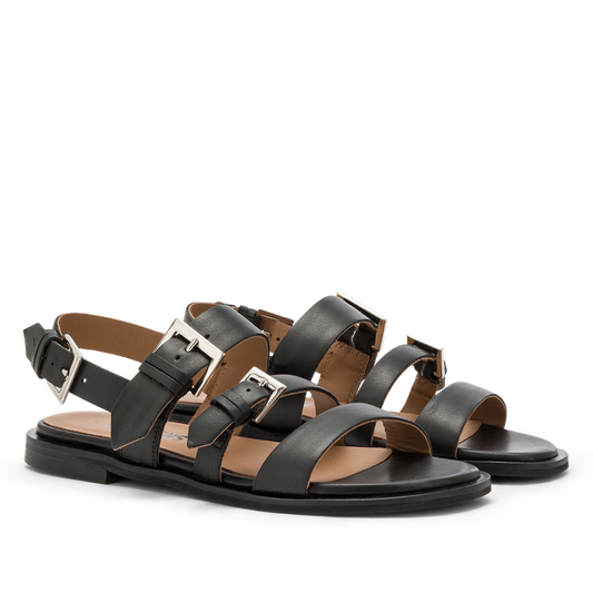 Carmens - sandali con fibbie laterali - AA5323 col. Nero ETOILE BUCKLES NEW