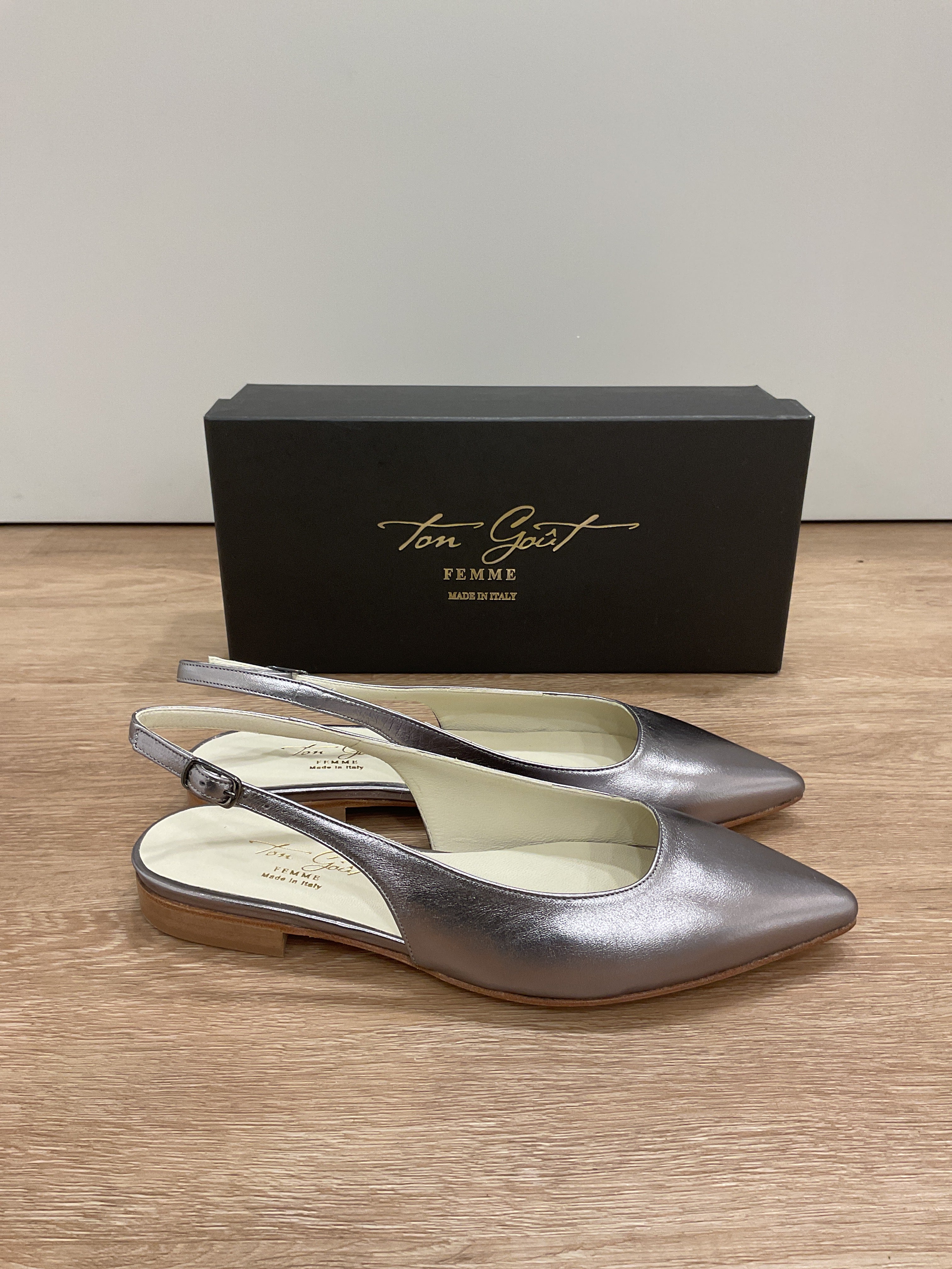 Ton Goût Femme - Slingback laminato acciaio