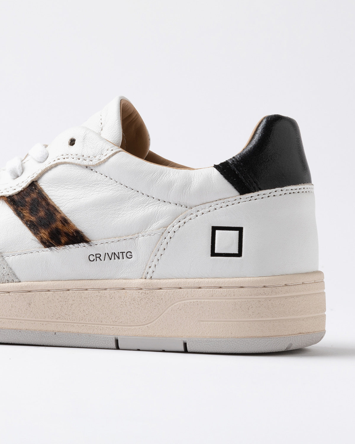 D.A.T.E. Sneaker Court 2.0 Vintage Calf White-Leopard