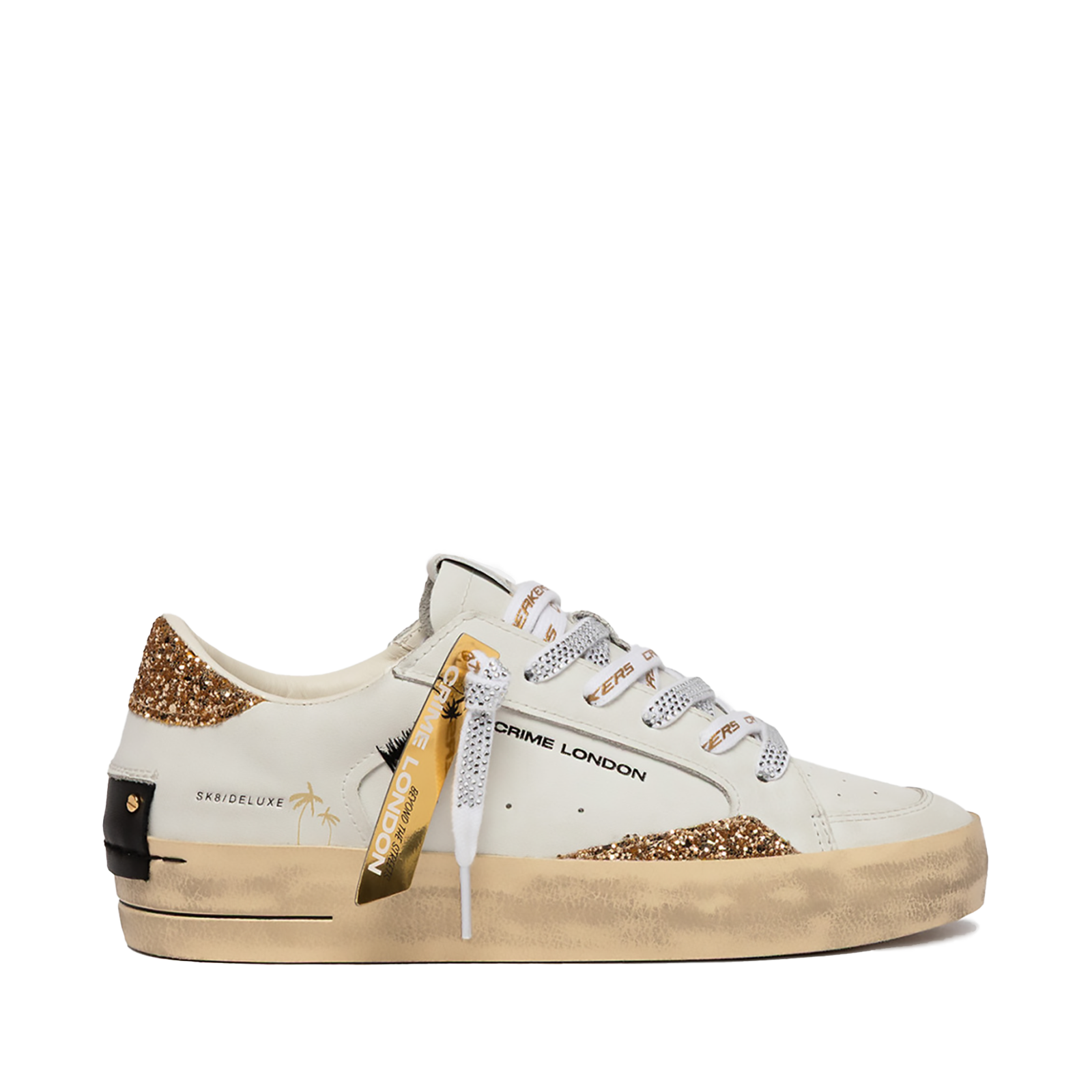 Crime London - Sneakers Donna Sk8 Deluxe Always Shining Strass