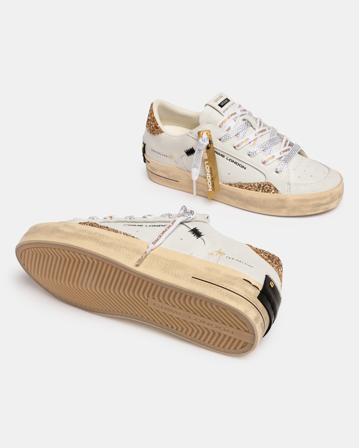 Crime London - Sneakers Donna Sk8 Deluxe Always Shining Strass