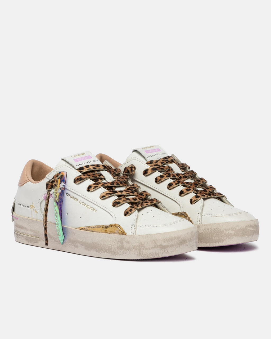Crime London - Sneakers Donna Sk8 Deluxe Savage White