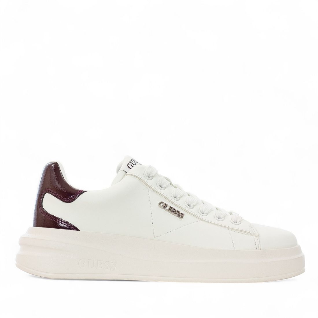 Guess - Sneaker Elbina in pelle con retro col. Wine