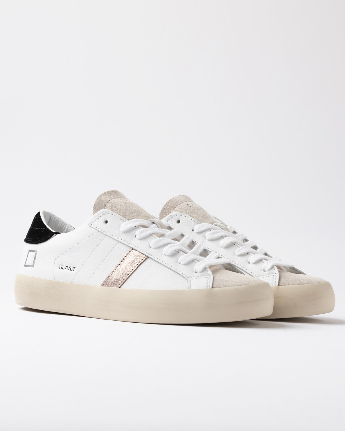 D.A.T.E. Sneaker Hill Low Shiny White-Black