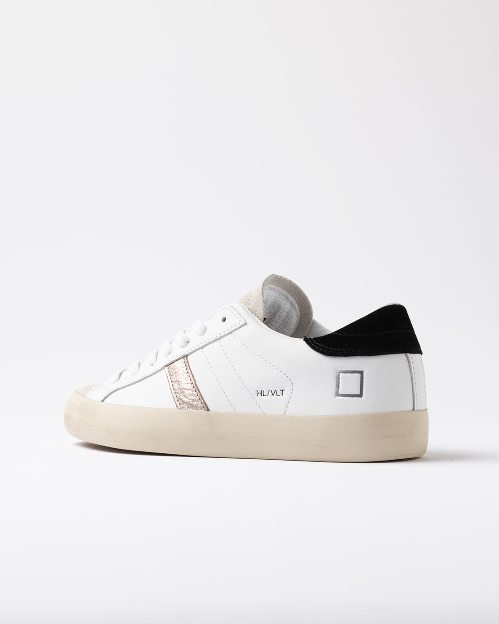 D.A.T.E. Sneaker Hill Low Shiny White-Black